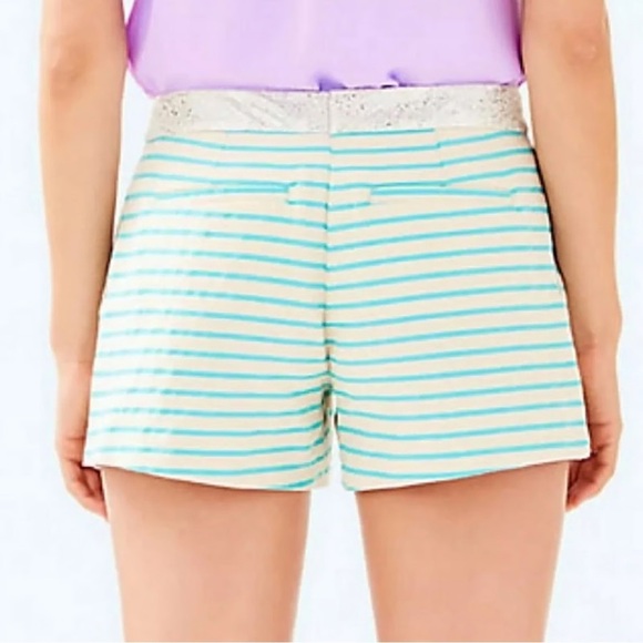 NWOT! Lilly Pulitzer Callahan Shorts, Bayview Stripes Metallic, Women’s 00 - Picture 7 of 7